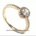 Anéis de casamento de amor para as mulheres Crystal Engagement 925 prata esterlina Simulated Diamond Ring Atacado R10255
